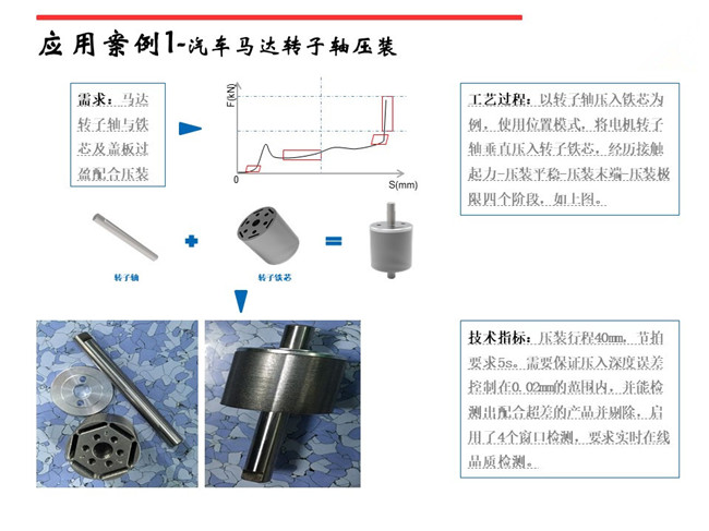 深圳伺服壓力機(jī)在馬達(dá)、電機(jī)、軸承壓裝上的應(yīng)用